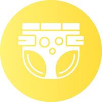 Diaper Solid Gradient Circle Icon vector