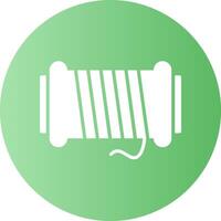 Thread spool Solid Gradient Circle Icon vector