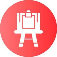 Easel Solid Gradient Circle Icon vector