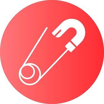Safety pin Solid Gradient Circle Icon vector