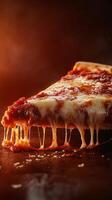 Crispy Crust and Thick Tomato Sauce Highlight a Delicious Pizza Slice photo