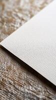 Elegant blank cardstock showcasing stunning ivory hues and refined paper grain photo