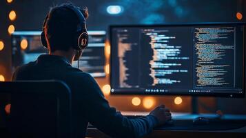 AI Chatbots Engaging in Conversational Tasks on Computer Screens photo