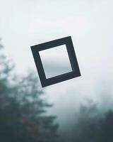 Empty Photo Frame Floating in Air, Symbolizing the Absence of Memories