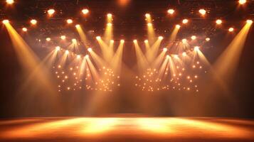 Enchanting Bokeh Lights with Golden Glow Perfect for Performance Events photo