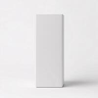 Minimalist White Box Mockup with Blank Surface for Design Concepts photo