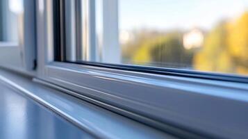 Detailed View of an Unsealed Window Frame Highlighting Drafty Areas photo