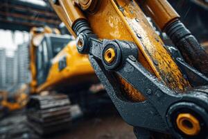 A close up of a construction machine photo