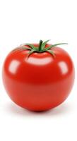 Hyper-Realistic 3D Render of a Whole Fresh Red Tomato on White Background photo