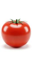 A red tomato on a white background photo