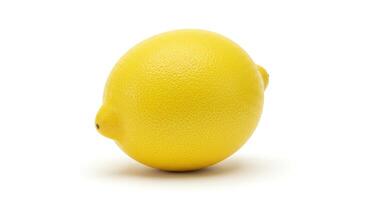 A lemon is shown on a white background photo