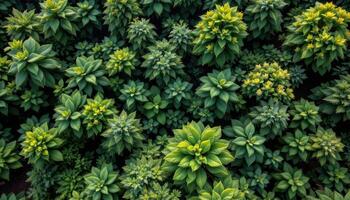 a rainforest canopy as seen from above photo