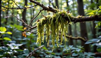 hanging moss in a southern forest photo