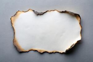 Burnt Paper Edge, Abstract Image with Charred Edges and Empty Space photo