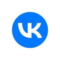 VK Circle Logo, App Icon, Editable Transparent Background Social Media Design for Digital Download png