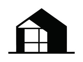 A black and white house icon on a white background vector