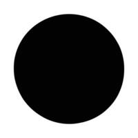 Black circle graphic shape simple design element dark round form abstract art illustration geometric figure silhouette vector