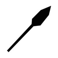 Arrowhead spearhead weapon sharp point hunting primitive ancient tribal black silhouette illustration design vector