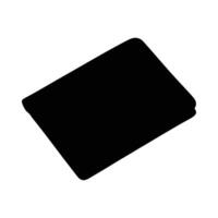 Black rectangle shape graphic design element simple minimal art illustration blank solid block form isolated silhouette vector