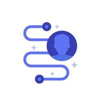 user journey icon on white vector