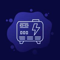 portable power generator icon in line design vector
