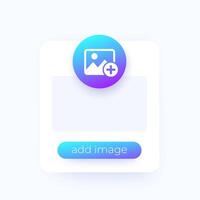 add image or photo form, ui design vector
