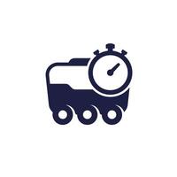 delivery robot icon, fast delivery vector