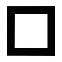 Square frame border outline graphic shape design art illustration element simple geometric black white form silhouette vector