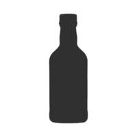 Silhouette of a classic bottle against a clean white background ideal for design applications vector