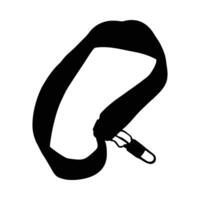 Strap accessory black design fashion style graphic element object equipment illustration art outline shape silhouette vector
