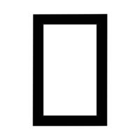 Simple frame graphic element border outline shape design black and white illustration background image art silhouette vector
