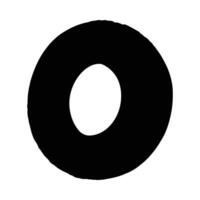 Donut shape circle ring graphic element object design illustration black and white art form image silhouette vector