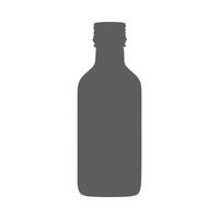 Silhouette of a simple bottle for alcoholic beverages or other liquid containers vector