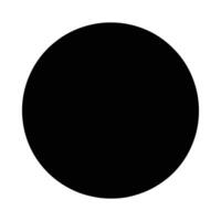 Bold black circle isolated against a pure white background for versatile design projects vector