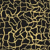 Brush drawn wavy lines seamless pattern on black. Abstract geometric modern background with continuous lines. Trendy textured print for textile, fabric, wallpaper, wrapping, scrapbook and packaging vector