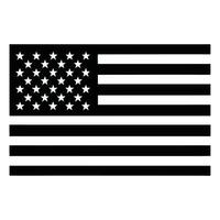 Monochrome United States Flag Illustration Featuring Stars and Stripes Design Element Graphics vector