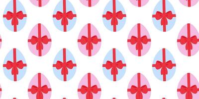 Colorful Easter Eggs Seamless Pattern Transparent Backdrop Minimalist Easter Banner Festive Template. Isolated illustration Easter Themes Cards Background invites or banner, leaflet, label, tag vector