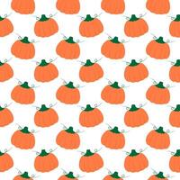 Hand drawn Autumn Pumpkin with curls Seamless Pattern Autumn Holidays Background Covered Texture. Isolated illustration Autumn Themes Cards invites or promo banner, leaflets, label, price tags vector