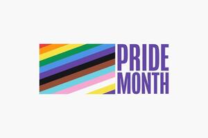 Pride Month. June. Holiday concept. Template for background, banner, card, poster with text EPS10 illustration. vector