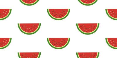 Half Watermelon Slices. Half Watermelon Slices Seamless Pattern on White Background. vector