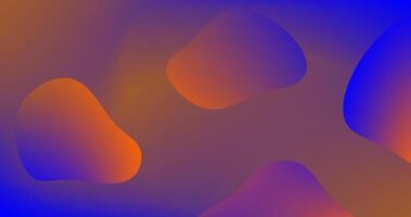 Orange Pink Purple Gradient background Liquid shapes composition illustration abstract design vector