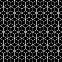 White edge Black Boxes geometric seamless pattern with hexagons illustration vector
