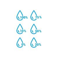 design outline icon of liquid content percentage. vector