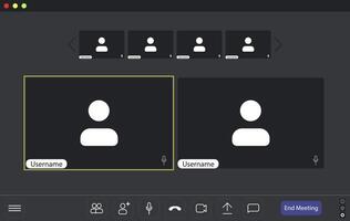 People are connecting online for a collaborative meeting. vector