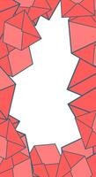A red and blue background with a white square in the middle vector
