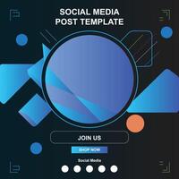 abstract patterns social media post template with a modern and professional look. and blue gradient background vector