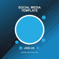 abstract patterns social media post template with a modern and professional look. and blue gradient background with subtle motion effects vector