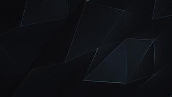 Dark futuristic low poly surface geometric background. Gentle motion of shiny polygonal triangle shapes. Full HD and looping abstract background. video