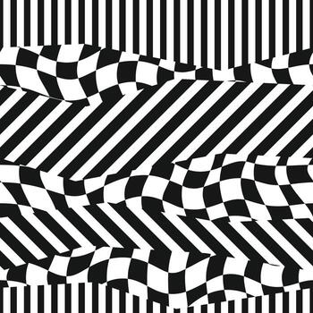 resumen geométrico negro y blanco sin costura patrón, con diagonal líneas y inspector textura vector