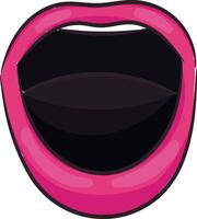 Hand drawn lips wondering or shouting vector